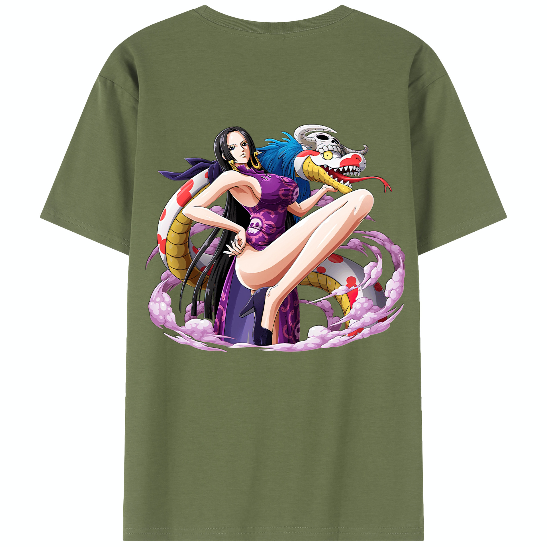 ワンピース ボア・ハンコック ONE PIECE Boa·Hancock 綿100％半袖Tシャツ（背面プリント）